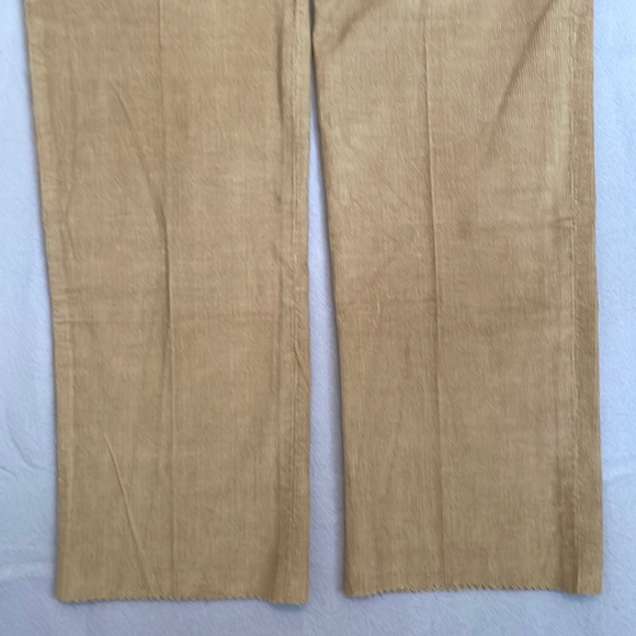 Bills Khakis Corduroy Pants Mens 34 Classic Fit Pleated Brown Tan Unhemmed New - Picture 5 of 16